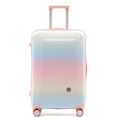 China 2023 fashional PC trolley luggage suitcases PC hardside lightweight luggage with cup holder for sale