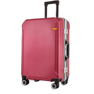 China High quality hot sale aluminum trolley case ABS+PC suitcase customized luggage with USB port for sale