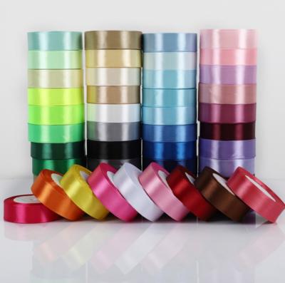 China Gloss 2cm Width 25 Colors 40 Yards Available Polyester Ribbon For Cake Flower Gift Wrapping Decoration for sale