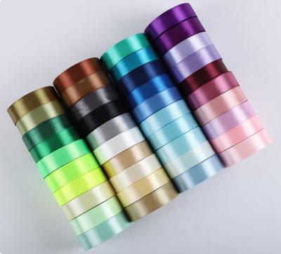 China 2x2250cm Gloss Simple Design 40 Colors Polyester Ribbon For Gift Wrapping Party Decoration for sale