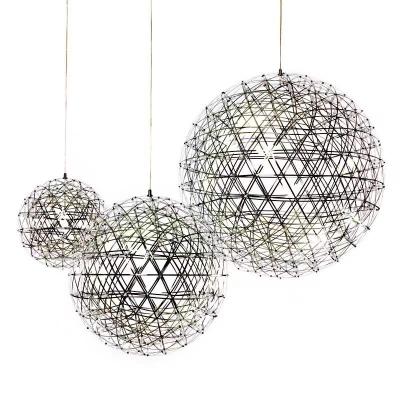 China Modern Chandelier Globe Lamp Modern Staircase Stair Lobby Hotel Lobby Mall Decor Firework Chrome Pendant Light for sale