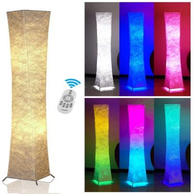 China Postmodern Modern Tall Living Room Lamp Led Strip Color Floor Lamp RGB Bedroom Fabric Position Changing Lamp With Remote Control for sale