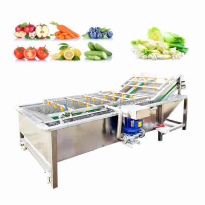 China Automatic vegetable processing plant fruit vegetable washing machine carrot tomato greens bubble flotation cleaning machine for sale