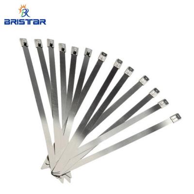 China BRISTAR High Temperature Stainless Steel Locking Ties PVC Cable Tie Stainless steel zip ties for sale