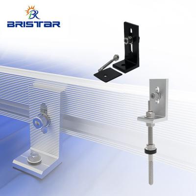 China Solar Panel Installation BRISTAR solar aluminum metal L feet suppliers PV roof foot panel mounts brackets for sale