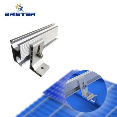 China Solar PV Panel Roof Mounting System BRISTAR Anodized Aluminum Rail For Solar Panel Mounting Rail Hardware Bracket For PV Roof Mounting System for sale