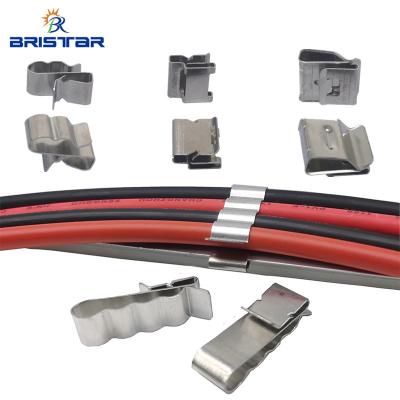 China Hold 4 pieces solar cables BRISTAR PV solar steel panel cable wire management clip mounting system with rail connector clips for sale