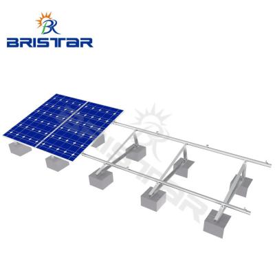 China Pv Mounting System BRISTAR Adjustable Flat Roof Solar Panel Mounting Brackets PV Structure for sale