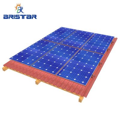 China Solar Panel Mounting System BRISTAR Solar Tile Roof Mounting System Rack PV Structure Solar Panel Roof Mounting Brackets for sale