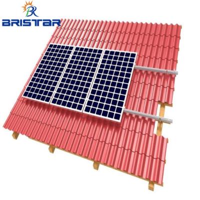 China Solar Panel Installation BRISTAR Spanish solar pitched tile roof panel aluminum systems flat tiles PV mount solution for sale