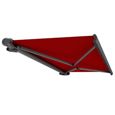 China Polyester Motorized Pop Up Awnings For Sale Hooeasy BSCI Tent Sun Tent Full Cassette Back Porch Intimate House Aluminum Shade for sale