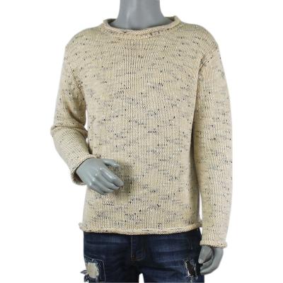 China Fashion Loose Halter Neck Anti-Shrink Neck Style Wool Had Knitting Oversized Long Sleeve Men's T-shirt Pattern Sweater for sale