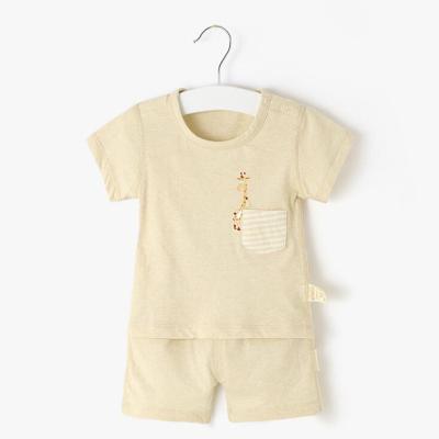 China Wholesale Antibacterial Cheap Organic Newborn Baby Cotton Shorts Sleeve Set Infant Clothing Summer Gift Set For Boy Girls for sale