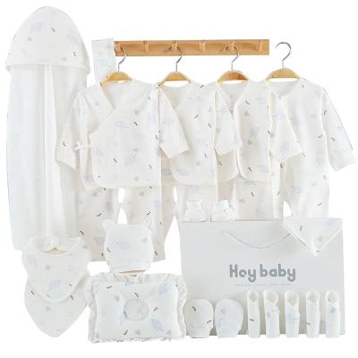 China Hot Selling Antibacterial Cotton Baby Clothing Newborn Gift Set With Leaf Pattern for sale