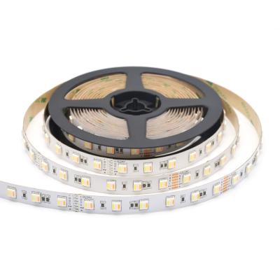 China Flexible Led Strip 12V 24V 5050 RGBW+White SMD 60LEDs/M LED Strip RGBWW+CW 5in1 CCT LED Strip Waterproof IP20 IP67 IP68 for sale