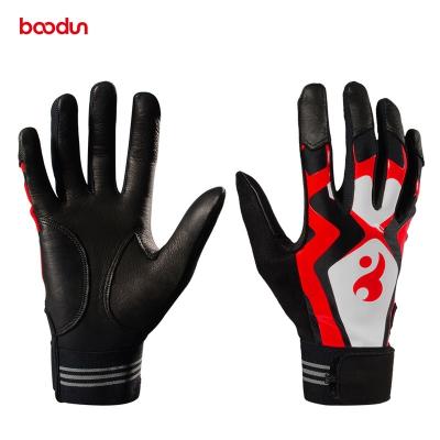 China Boodun Breathable Professional Custom Silicon Grip Baseball Equipment Football Non-Slip Wadding Gloves for sale