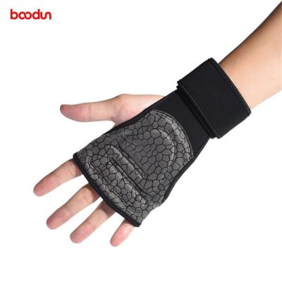 China Wear Resistance/BOODUN Fitnesss Best Grip Half Finger Weightlifting Gym Gloves Running Wrist Anti-Slip/Breathable Training Long For Wholesale for sale