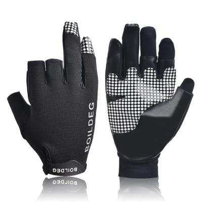 China BD1035J Men's Fashion Design High Quality Goods Reflective Custom Special Three Finger Sports Fishing Gloves for sale