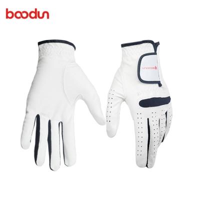 China BOODUN Men's Sheepskin Good Quality Genuine Leather Comfortable Breathable/Comfortable/Flexible Anti-Slip Golf Gloves for sale