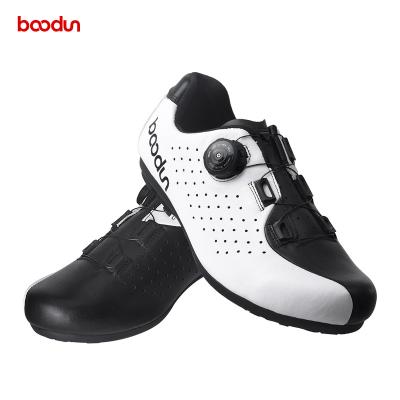 China Best 1289 Rubber Road Shoe Recycling Selling Bicycle Cycle Shoes Upper Rubber Sole Lockless Leather Recycling Shoes for sale