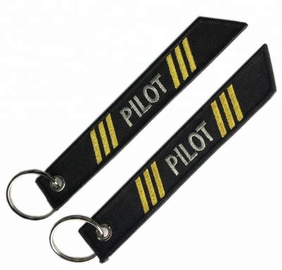 China Promotion Gift Airbus Cloth Pilot Key Chain Embroidery Key Chain Strap for sale