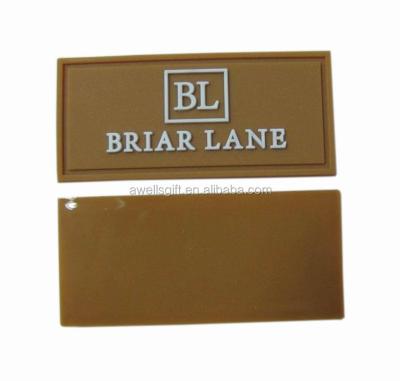 China Washable soft PVC label /garment label /silicone label for clothing for sale