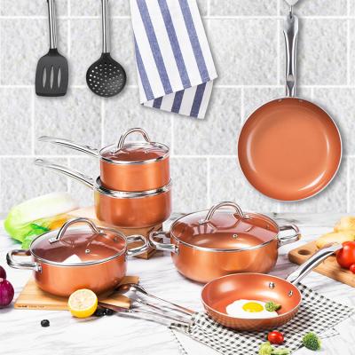 China Eco-Friendly Durable Cooking Pots And Filters Prestige Non Stick Cooking Pot Cookware Set for sale