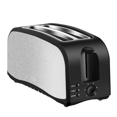 China 6 Browning Settings Redmond 4 Slice Stainless Steel Electric Toaster Sandwich Burger Bun Grill Toasters Long Slot Bread for sale