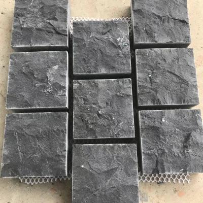 China Modern granite cube.outdoor driveway black basalt cobblestone,paving stone,paver for sale