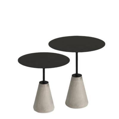 China Nordic Industrial Round Concrete Side Table Concrete Style Cement Coffee Round Table Round Concrete Table for sale