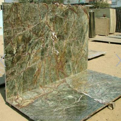 China Modern Rainforest Green Marble Slab , Engineered Marble Slabs for sale