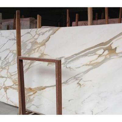 China Modern hot sale engineered marble slabs, calacatta gold white marble slab for sale