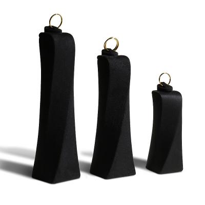 China Unique Style JINSKY Ring Holder Different Height Ring Display Stand Material Black Color Handmade Velvet for sale