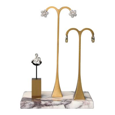 China JINSKY T Bar Metal Jewelry Display Stand Luxury Eco-friendly Unique Earrings Stand Customized Jewelry Display Rack for sale