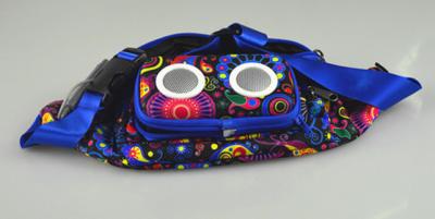 China D40mm  3Ω / 5W Sport Waist Bag Purple or Navy blue pattern Y-04 for sale