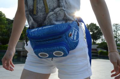 China Sky blue  radio Waist speaker bag  with bluetooth letter pattern B-30,B-14,B-25,B-26 for sale