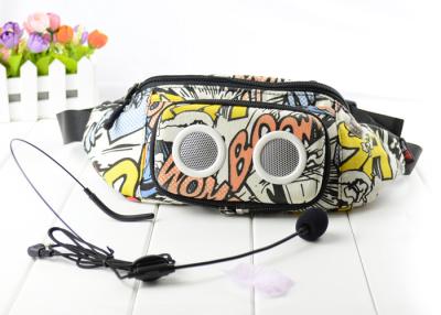 China Outdoor Speaker Bag For Teaching Guiding , Sport Waist Bag With wired Microphone for sale