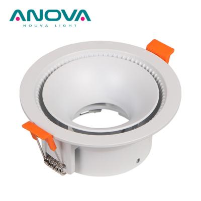 China Hot sale round aluminum lamp housing anti-glare recessed MR16 LED MODULE spot light fixture gu10 downlight frame for sale