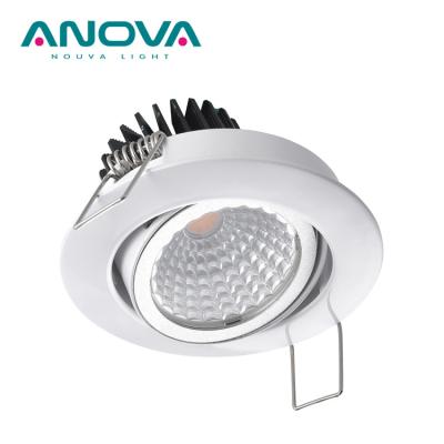 China Variable Cut Hole 72mm Adjustable Spot Light Frame Round Led Variable Enclosed Lamp Holder Downlight Fixture for sale