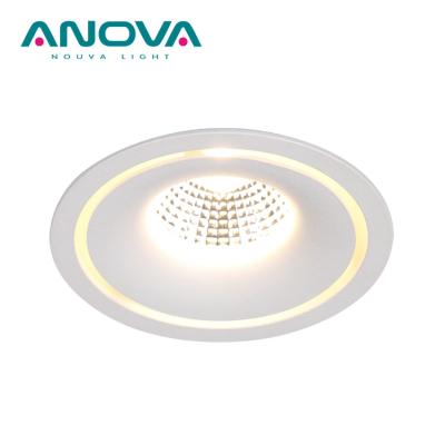 China Modern nordic style anti-glare led ceiling lights fixed beam lights dimmable 9W recessed led downlight for sale