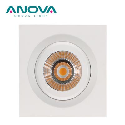 China Anti-glare New European Style Design Low Angle Reflector Square 12W Adjustable Brightness LED Recessed Downlight for sale