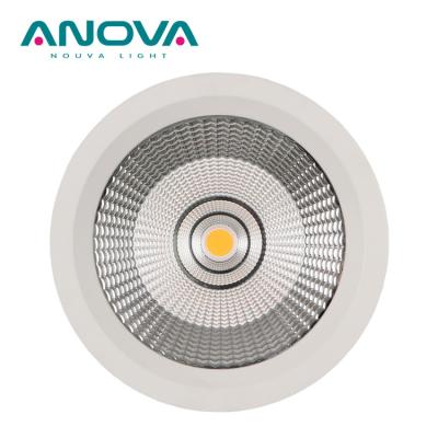 China CRI 90 Anti Glare Aluminum CE COB LED Approved IP65 Round 40W Recessed Anti Glare Waterproof Downlight for sale