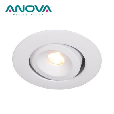 China Modern Downlight Ip20 1.2w 3000K Ultra Slim LED Aluminum Adjustable Under Cabinet Show Case LED Spotlight for sale