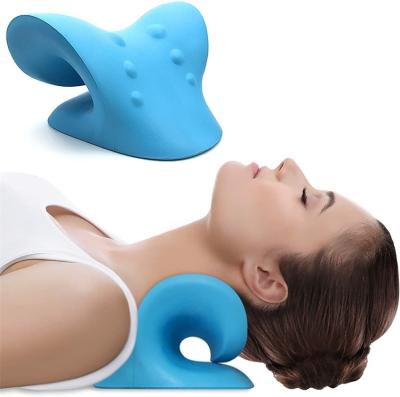 China Eco-friendly Shoulder Relaxer Anti-fatigue Neck and Neck Massage Pillow Chiropractic Pillow Neck Traction Pillow for sale