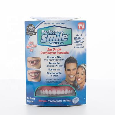 China Beautiful Smile TEETH TOOTH WHITENING decorative silicone denture paste for men and women with decorative silicone teeth snapon smile braces for sale