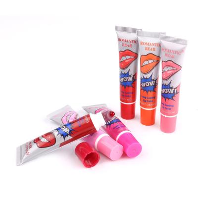 China Waterproof Romantic Bear 6 Colors Peel Matte Lipstick Sexy Red Magic Make Up Lip Gloss Beauty Long Lasting Impermeavel Lipstick for sale