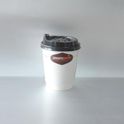 China Custom Logo Disposable Double Wall 8oz Disposable Paper Cups For Coffee for sale