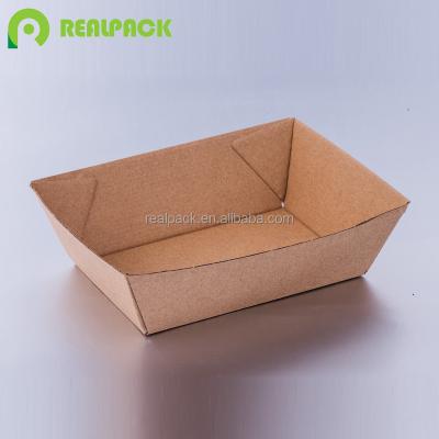 China Disposable Fluted Corrugated Cardboard Snack Tray for sale