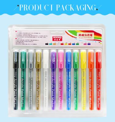 China Office and school acrylic paint markers, premium waterproof permanent reading brush, rock paint, DIY ceramics, glass, canvas, mugs, metal, wood, 4. for sale