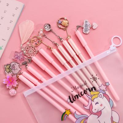 China 10Pcs/Set Unicorn Pen Stationery Kawaii School Supplies Pen Kids Gifts Gel Ink Fashion Pen School Stationery Office Supplies for sale